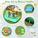Inflatable Waterslide Bounce House Climbing Wall without Blower by LJGDeals