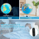 13 Inch Illuminated World Globe 720° Rotating Map with LED Light by LJGDeals