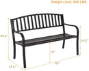 50 Inch Patio Garden Bench Loveseats for Outdoor by LJGDeals