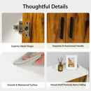 Mid-Century Wood Storage Cabinet with 2 Doors and Metal Legs for Entryway by LJGDeals