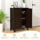 2-Door Bathroom Floor Storage Cabinet Space Saver Organizer by LJGDeals