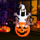 6 Feet Pumpkin-Halloween Blow Up Yard Decorations with Build-in LED Light by LJGDeals