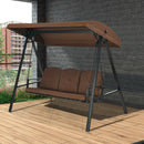 Outdoor 3-Seat Porch Swing with Adjust Canopy and Cushions by LJGDeals