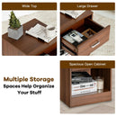 2 Pieces Nightstand with Storage Drawer and Cabinet by LJGDeals