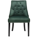 Modern Upholstered Button-Tufted Dining Chair with Naild Trim by LJGDeals