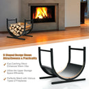 17 Inch U-Shaped Firewood Rack Steel by LJGDeals