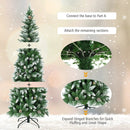 5/6/7.5 Feet Artificial Pencil Christmas Tree with Pine Cones by DirectDeals
