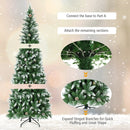 5/6/7.5 Feet Artificial Pencil Christmas Tree with Pine Cones by DirectDeals