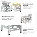 3-in-1 Baby High Chair with Lockable Universal Wheels by LJGDeals