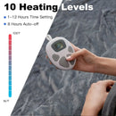 62 x 84 Inch Flannel Heated Electric Blanket with 10 Heating Levels-Gray by LJGDeals