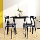 5 Pieces Dining Table Set with 4 Chairs and Backrests by LJGDeals