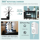 Vanity Table Set with Lighted Mirror for Bedroom and Dressing Room by LJGDeals