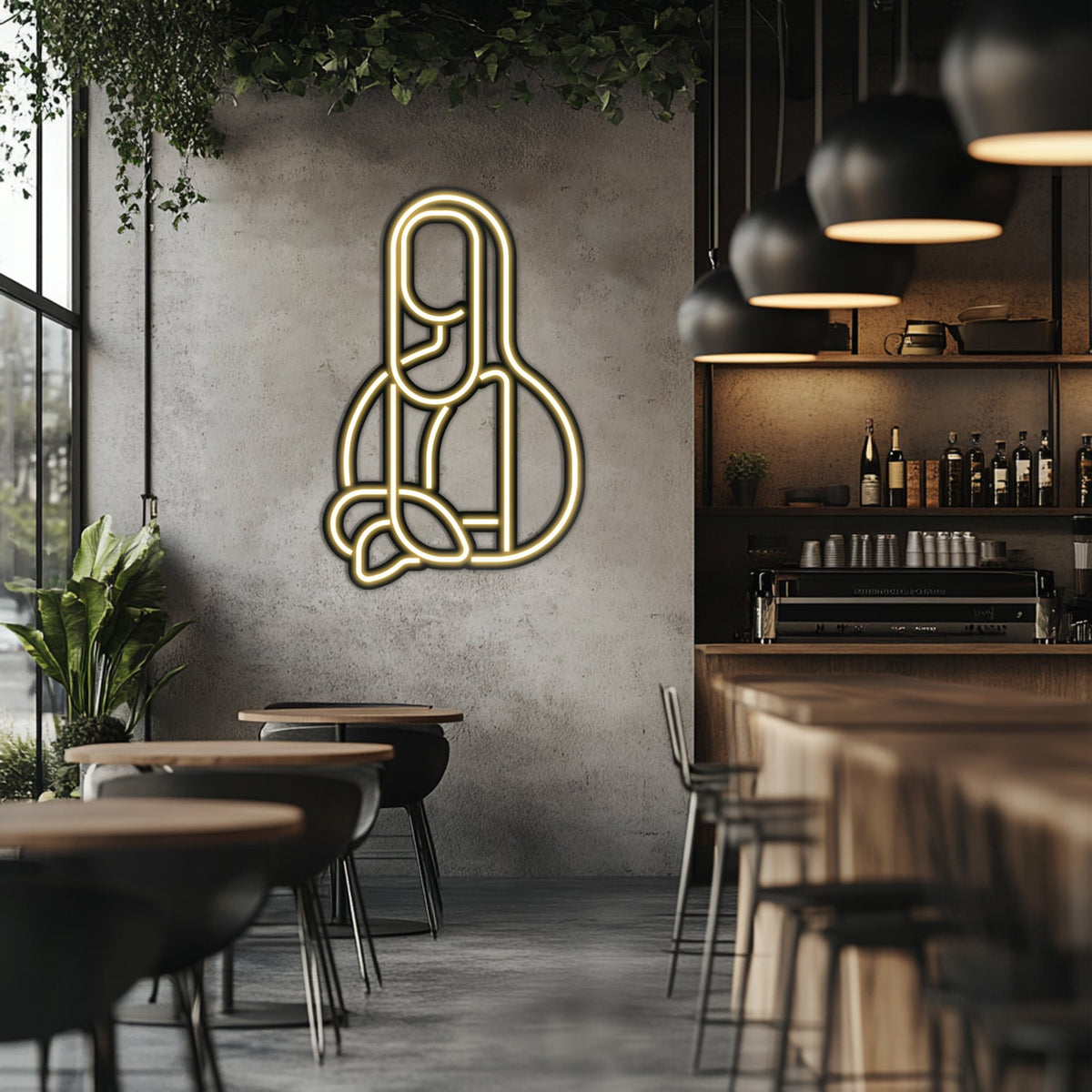Mona Lisa Metal Neon Wall Art- LN0010, photo 7 of 8