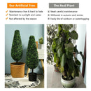 2 Pack 3 Feet Artificial Tower UV Resistant Indoor Outdoor Topiary Tree by LJGDeals