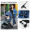 2-in-1 Convertible Aluminum Baby Stroller with Adjustable Canopy by LJGDeals