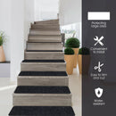 15 Pieces 30 x 8 Inch Slip Resistant Soft Stair Treads Carpet by LJGDeals