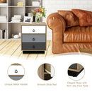 Nightstand with Drawer and Storage Cabinet Wooden Sofa Side Table End Table by LJGDeals