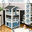 2-Story Outdoor Wooden Catio Cat House Shelter with Enclosure by LJGDeals
