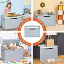 Kids Toy Wooden Flip-top Storage Box Chest Bench with Cushion Hinge by DirectDeals