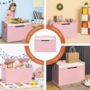 Kids Toy Wooden Flip-top Storage Box Chest Bench with Cushion Hinge by LJGDeals
