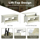 Lift Top Coffee Table with Hidden Storage Compartment and Lower Shelf for Study Room by LJGDeals