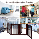 30 Inch Tall 4-Panel Freestanding Pet Gate Wooden Dog Fence by LJGDeals