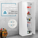 70 Inch Freestanding Storage Cabinet with 2 Doors and 5 Shelves
