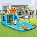 Inflatable Water Slide with Bounce House and Splash Pool without Blower for Kids by LJGDeals