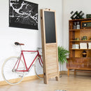 4-Panel Folding Privacy Room Divider Screen with Chalkboard by LJGDeals