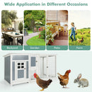 63 Inch Large Wooden Chicken Coop with Run Box and PC Roof by LJGDeals