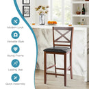 Counter Height Bar Stools 25 Inch - Set of 2 with PU Leather by DirectDeals
