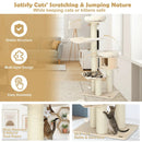 4-Layer 68.5-Inch Wooden Cat Tree Condo Activity Tower with Sisal Posts-Natural by LJGDeals