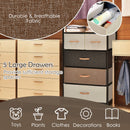 4-Tier Organizer Tower Steel Frame Wooden Top Storage with 5-Drawer Dresser-Muticolor by DirectDeals