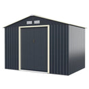 9 x 6 Feet Metal Storage Shed for Garden and Tools-Gray by LJGDeals
