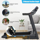 2.25 HP Folding Electric Motorized Power Treadmill with Blue Backlit LCD Display by LJGDeals
