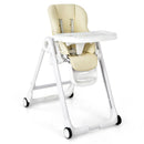 Baby Folding Convertible High Chair with Wheels and Adjustable Height by LJGDeals