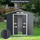 7 Feet x 4 Feet Metal Storage Shed with Sliding Double Lockable Doors-Gray by LJGDeals