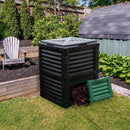 80-Gallon Outdoor Composter with Large Openable Lid and Bottom Exit Door by LJGDeals