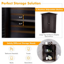 Bathroom Corner Storage Freestanding Floor Cabinet with Shutter Door by LJGDeals