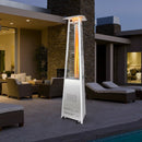 42 000 BTU Stainless Steel Pyramid Patio Heater With Wheels by LJGDeals