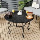 35.5 Feet Patio Fire Pit Dining Table With Cooking BBQ Grate by LJGDeals
