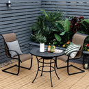 31.5 Inch Patio Fire Pit Dining Table With Cooking BBQ Grate by LJGDeals
