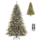 6/7.5/9 FT Artificial Christmas Tree Pre-Lit Hinged Holiday Tree with 360° Quick Power Connector by LJGDeals
