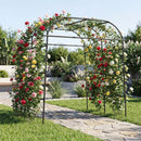7.5 FT Tall Metal Garden Arch Trellis for Climbing Plants Outdoor by DirectDeals