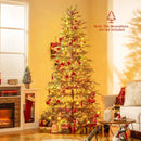 7.5 Feet Artificial Christmas Tree with Branch Tips and Colorful LED Lights by LJGDeals