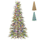 7.5 Feet Artificial Christmas Tree with Branch Tips and Colorful LED Lights by LJGDeals