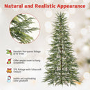 7.5 Feet Artificial Christmas Tree with Branch Tips and Colorful LED Lights by LJGDeals