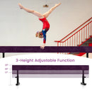 7.5 Feet High and Low Gymnastics Beam with 3 Heights-Purple by LJGDeals