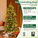 7.5 Feet Pre-Lit Artificial Christmas Tree with Warm White LED Lights by LJGDeals
