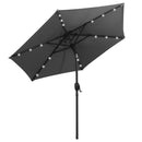 7.5 Feet Solar Powered Patio Umbrella with LED Lights and Crank Handle by LJGDeals